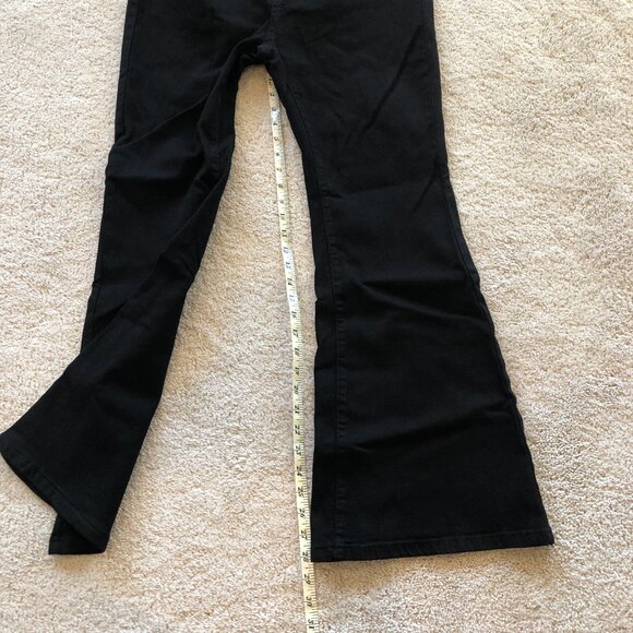 NWOT SHEIN EZwear Women's Plus High Waist Flare Leg Jeans Black 0XL/Size 12 - Picture 7 of 10